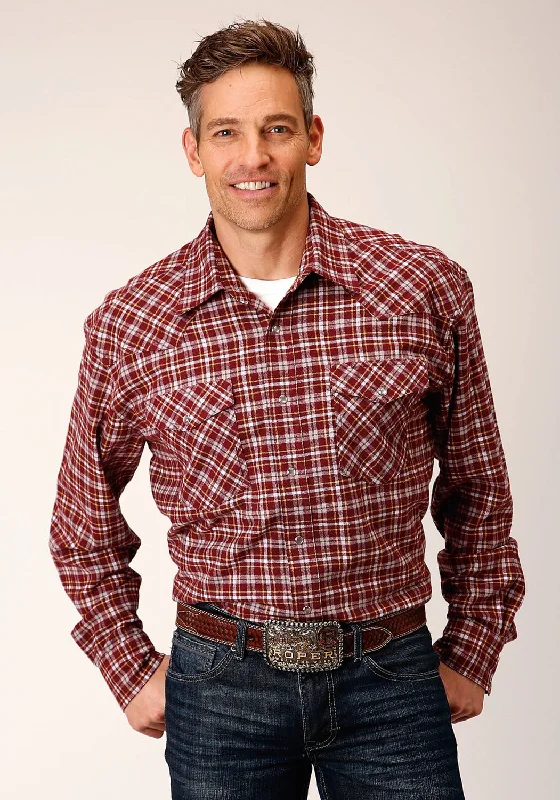 Men's Retro - Style Hawaiian Print Casual Shirts in Bold Patterns for a Tropical VacationRoper Mens Unlined Plaid Wine 100% Cotton L/S Shirt Men's Retro - Style Hawaiian Print Casual Shirts in Bold Patterns for a Tropical VacationRoper Mens Unlined Plaid Wine 100% Cotton L/S Shirt