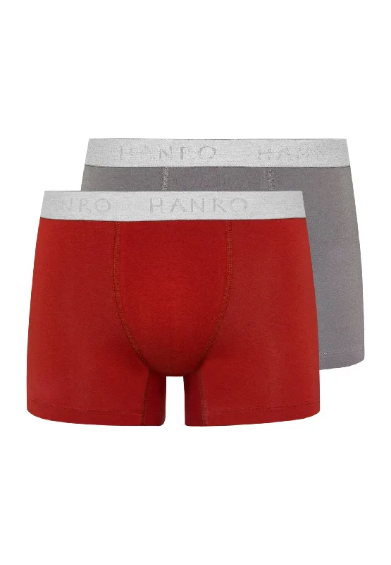 Men's boxer briefs with a moisture - control featureCotton Essentials Boxer Briefs 2-Pack | Red Ochre/Fresh Grey 73078-2157 Men's boxer briefs with a moisture - control featureCotton Essentials Boxer Briefs 2-Pack | Red Ochre/Fresh Grey 73078-2157