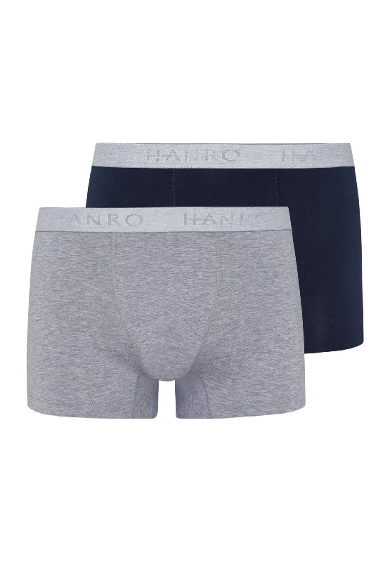 Men's cotton - blend boxer briefs with a soft touchCotton Essentials Boxer Briefs 2-Pack | Lt Melange/Deep Navy 73078-2399 Men's cotton - blend boxer briefs with a soft touchCotton Essentials Boxer Briefs 2-Pack | Lt Melange/Deep Navy 73078-2399