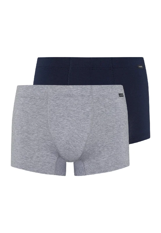 Men's boxer briefs with a moisture - evaporating fabricCotton Essentials 2 Pack Boxer Brief With Covered Waistband | Lt Melange/Deep Navy 73079-2399 Men's boxer briefs with a moisture - evaporating fabricCotton Essentials 2 Pack Boxer Brief With Covered Waistband | Lt Melange/Deep Navy 73079-2399