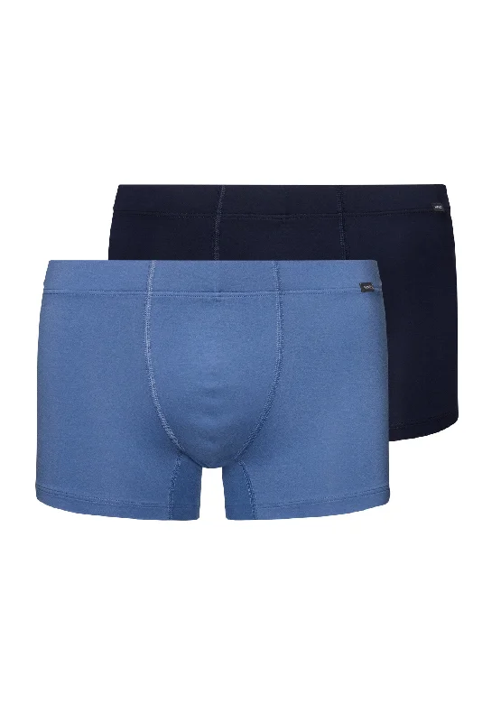 Men's boxer briefs with a smooth - finish fabricCotton Essentials 2 Pack Boxer Brief With Covered Waistband | Windy Blue/Deep Navy 73079-2870 Men's boxer briefs with a smooth - finish fabricCotton Essentials 2 Pack Boxer Brief With Covered Waistband | Windy Blue/Deep Navy 73079-2870