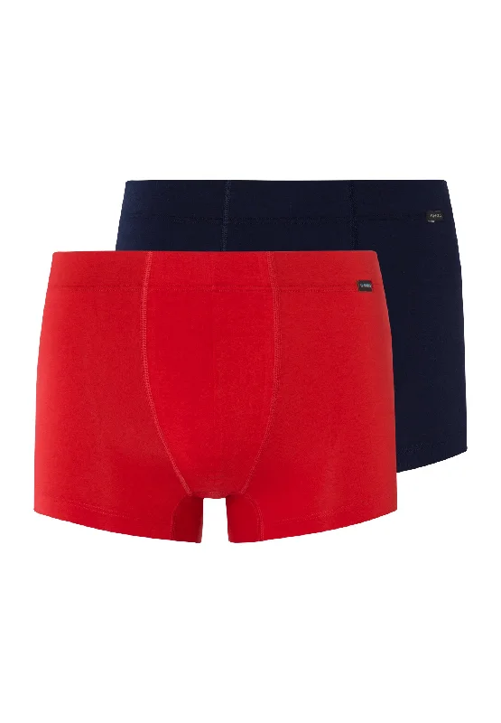 Men's boxer briefs with a long - lasting elasticCotton Essentials 2 Pack Boxer Brief With Covered Waistband | Deep Navy/ Bright Red 73079-2896 Men's boxer briefs with a long - lasting elasticCotton Essentials 2 Pack Boxer Brief With Covered Waistband | Deep Navy/ Bright Red 73079-2896
