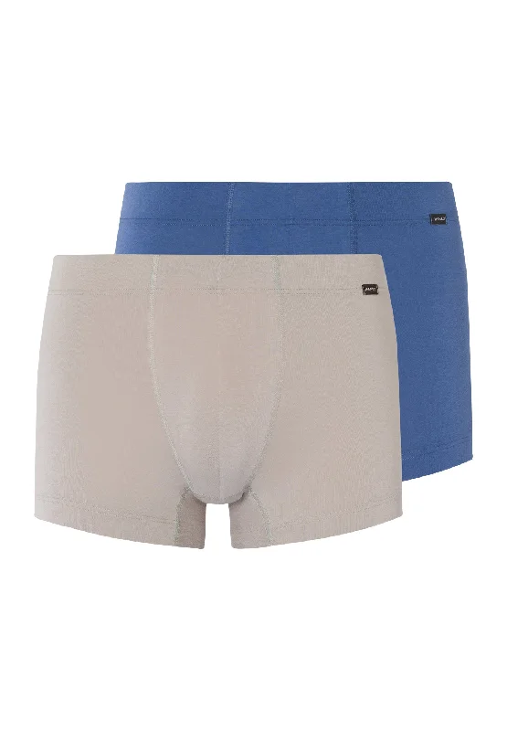 Men's boxer briefs with a moisture - control featureCotton Essentials 2 Pack Boxer Brief With Covered Waistband | Slate Blue / Mid Grey 73079-2897 Men's boxer briefs with a moisture - control featureCotton Essentials 2 Pack Boxer Brief With Covered Waistband | Slate Blue / Mid Grey 73079-2897