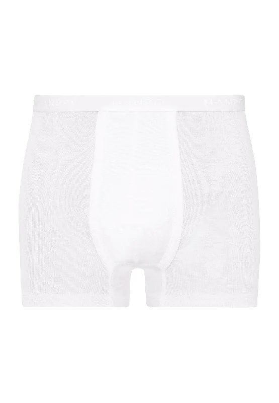 Men's boxer briefs with a high - quality elasticCotton Pure Boxer Brief With Fly | White 73634-101 Men's boxer briefs with a high - quality elasticCotton Pure Boxer Brief With Fly | White 73634-101