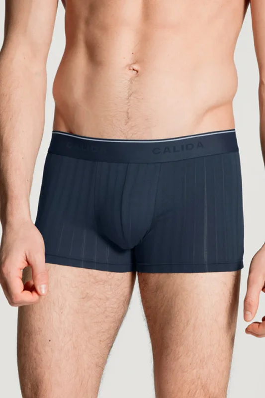 Men's boxer briefs with a tag - less design​Pure and Style Boxer Brief Indigo Mood