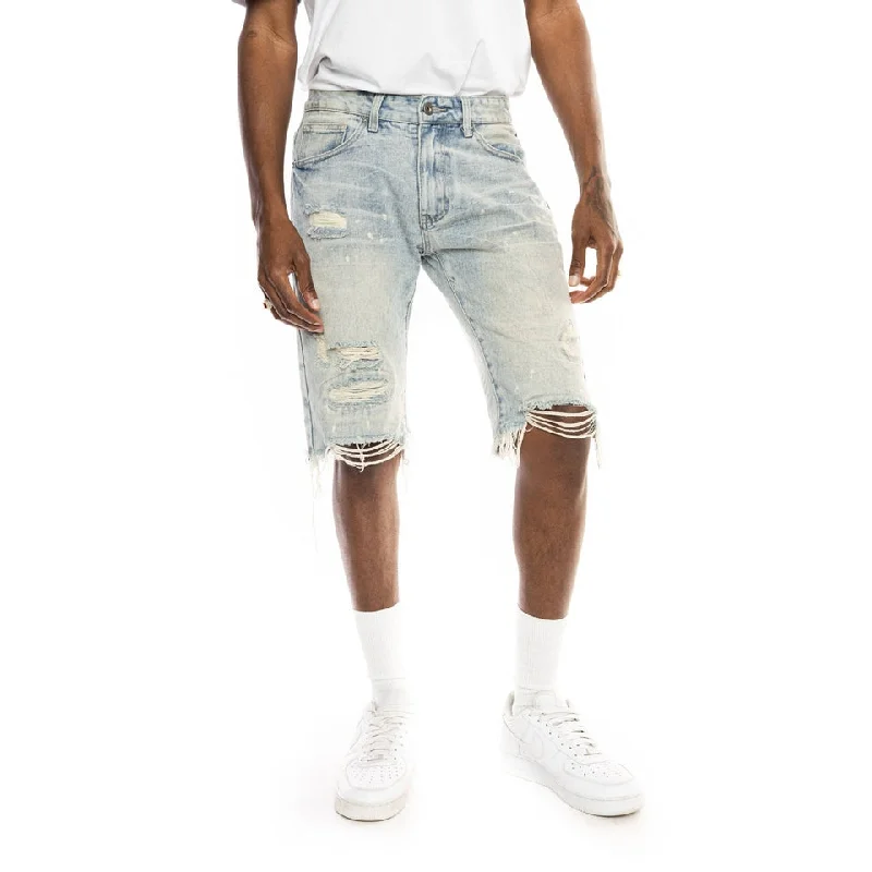 Men's floral print silk blend shorts for a unique night - out lookBasic Jean Shorts - Suffolk blue Men's floral print silk blend shorts for a unique night - out lookBasic Jean Shorts - Suffolk blue