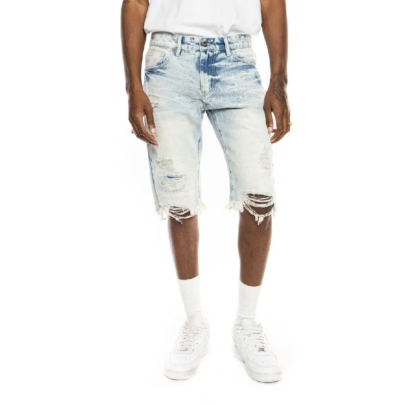 Men's moisture - wicking performance shorts for sweaty outdoor activitiesBasic Jean Shorts - Plaster Blue Men's moisture - wicking performance shorts for sweaty outdoor activitiesBasic Jean Shorts - Plaster Blue