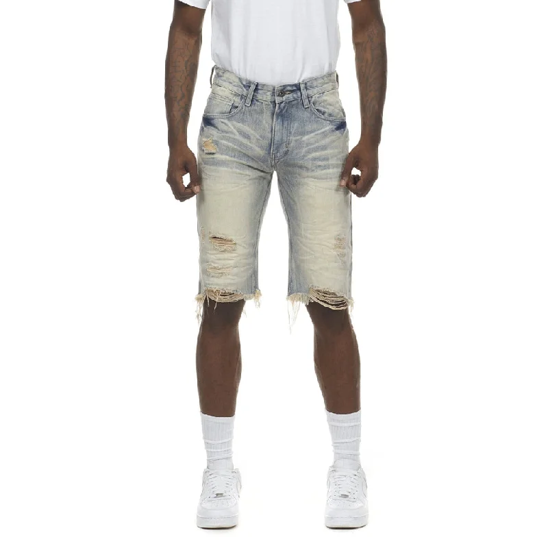 Men's pastel - colored cotton shorts for a spring - friendly outfitBasic Jean Shorts - Pastel Blue Men's pastel - colored cotton shorts for a spring - friendly outfitBasic Jean Shorts - Pastel Blue