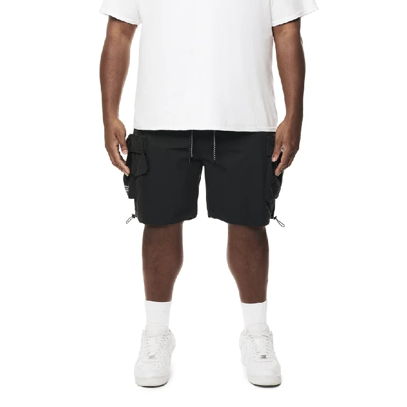 Men's pleated front twill shorts for a classic and sophisticated appearanceBig and Tall - Brushed Cargo Shorts - Black Men's pleated front twill shorts for a classic and sophisticated appearanceBig and Tall - Brushed Cargo Shorts - Black