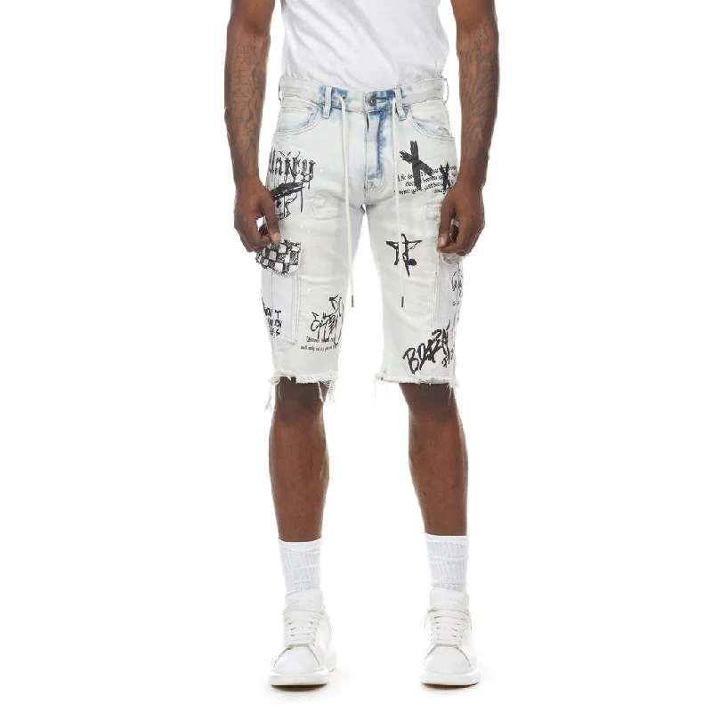 Men's pastel - colored cotton shorts for a spring - friendly outfitBig and Tall Doodle Cargo Utility Shorts - Rivington Blue Men's pastel - colored cotton shorts for a spring - friendly outfitBig and Tall Doodle Cargo Utility Shorts - Rivington Blue