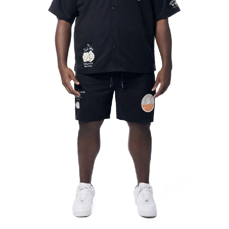 Men's drawstring casual linen shorts for a laid - back summer lookBig and Tall - Fashion Military Windbreaker Shorts - Black Men's drawstring casual linen shorts for a laid - back summer lookBig and Tall - Fashion Military Windbreaker Shorts - Black