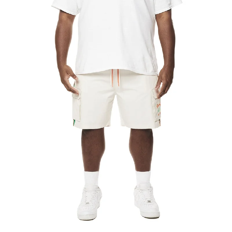 Men's zip - pocket canvas shorts for added functionality during travelBig and Tall - Graphic Twill Shorts - Chalk Men's zip - pocket canvas shorts for added functionality during travelBig and Tall - Graphic Twill Shorts - Chalk