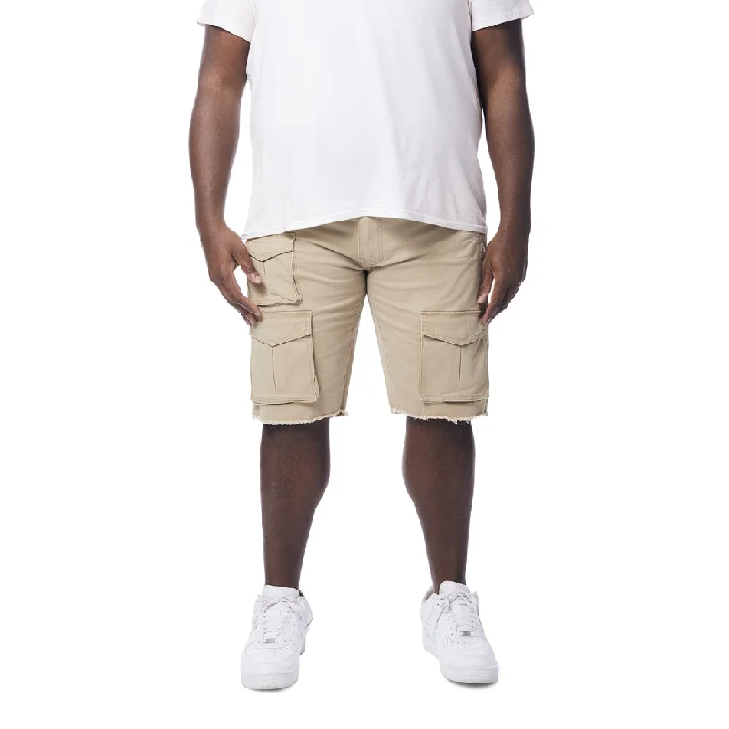 Men's breathable cotton athletic shorts for intense workoutsBig and Tall - Multi Cargo Twill Shorts - Khaki Men's breathable cotton athletic shorts for intense workoutsBig and Tall - Multi Cargo Twill Shorts - Khaki