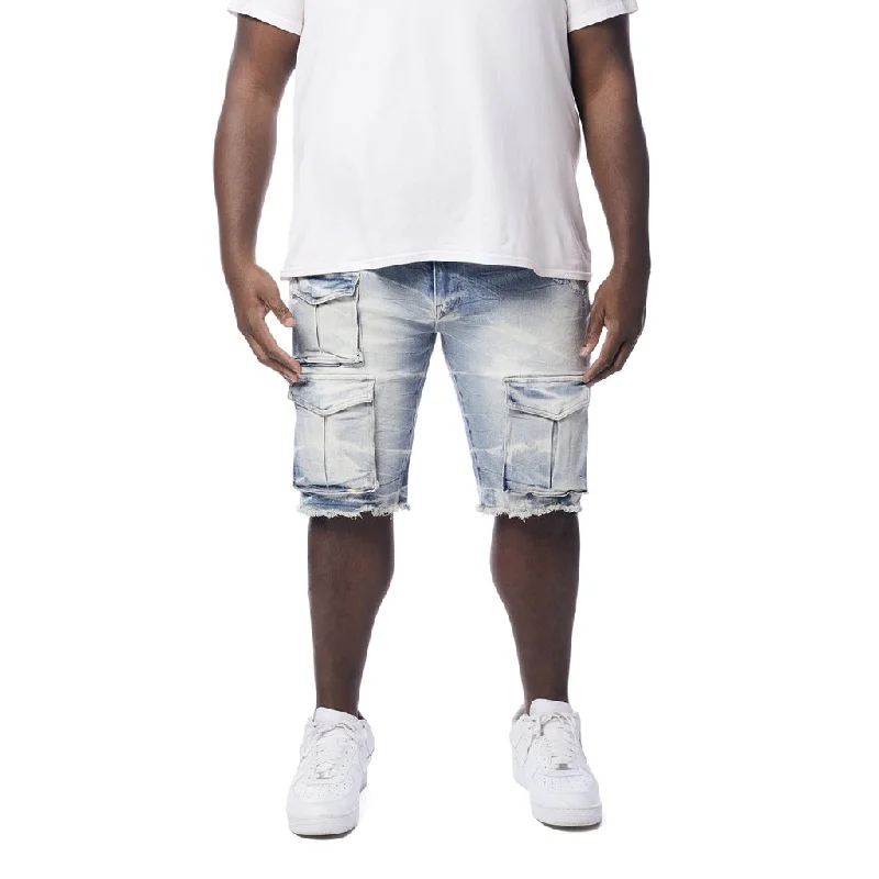 Men's moisture - wicking performance shorts for sweaty outdoor activitiesBig and Tall - Rip & Repair Cargo Jean Shorts - Bergen Blue Men's moisture - wicking performance shorts for sweaty outdoor activitiesBig and Tall - Rip & Repair Cargo Jean Shorts - Bergen Blue