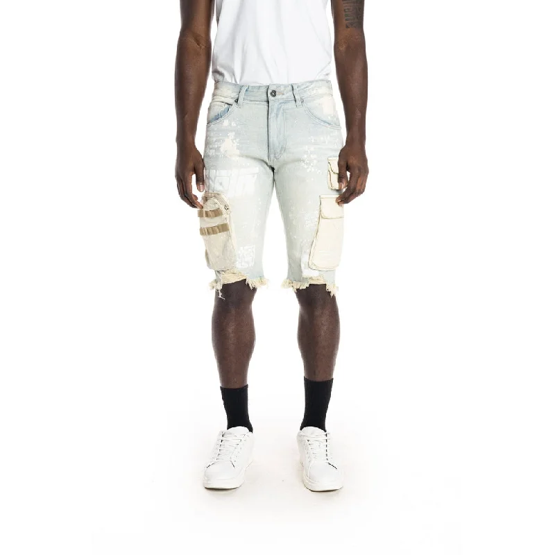 Men's distressed cotton shorts for a bohemian - inspired styleBig and Tall - Utility Fashion Jean Shorts - Norwich Blue Men's distressed cotton shorts for a bohemian - inspired styleBig and Tall - Utility Fashion Jean Shorts - Norwich Blue