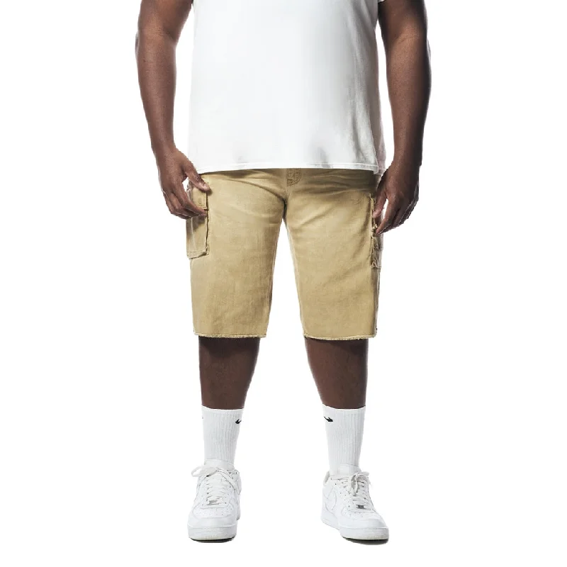 Men's camo print cargo shorts for outdoor adventuresBig and Tall - Pigment Dyed Twill Utility Shorts - Khaki Men's camo print cargo shorts for outdoor adventuresBig and Tall - Pigment Dyed Twill Utility Shorts - Khaki
