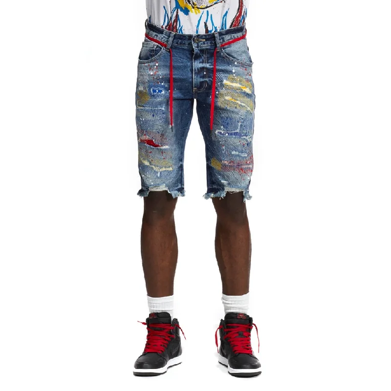 Men's moisture - wicking performance shorts for sweaty outdoor activitiesColor Stitch Jean Shorts - Pebble Blue Men's moisture - wicking performance shorts for sweaty outdoor activitiesColor Stitch Jean Shorts - Pebble Blue