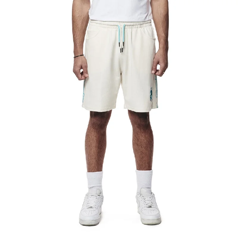 Men's checkered pattern wool shorts for a stylish winter layering optionCrest Embroidered Striped Waffle Knit Shorts - Oatmeal Men's checkered pattern wool shorts for a stylish winter layering optionCrest Embroidered Striped Waffle Knit Shorts - Oatmeal