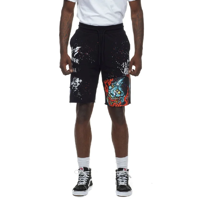 Men's button - fly denim work shorts for durability on the jobDemon Fleece Shorts - Black Men's button - fly denim work shorts for durability on the jobDemon Fleece Shorts - Black