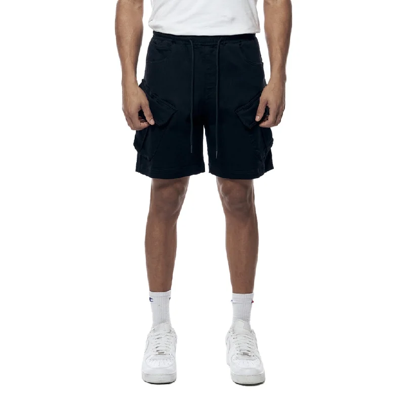 Men's zip - pocket canvas shorts for added functionality during travelEssential Knit Twill Cargo Shorts - Black Men's zip - pocket canvas shorts for added functionality during travelEssential Knit Twill Cargo Shorts - Black