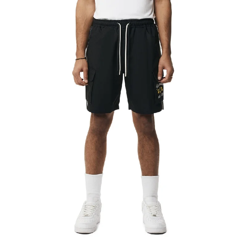Men's adjustable - length convertible shorts for versatile useGraphic Twill Shorts - Black Men's adjustable - length convertible shorts for versatile useGraphic Twill Shorts - Black