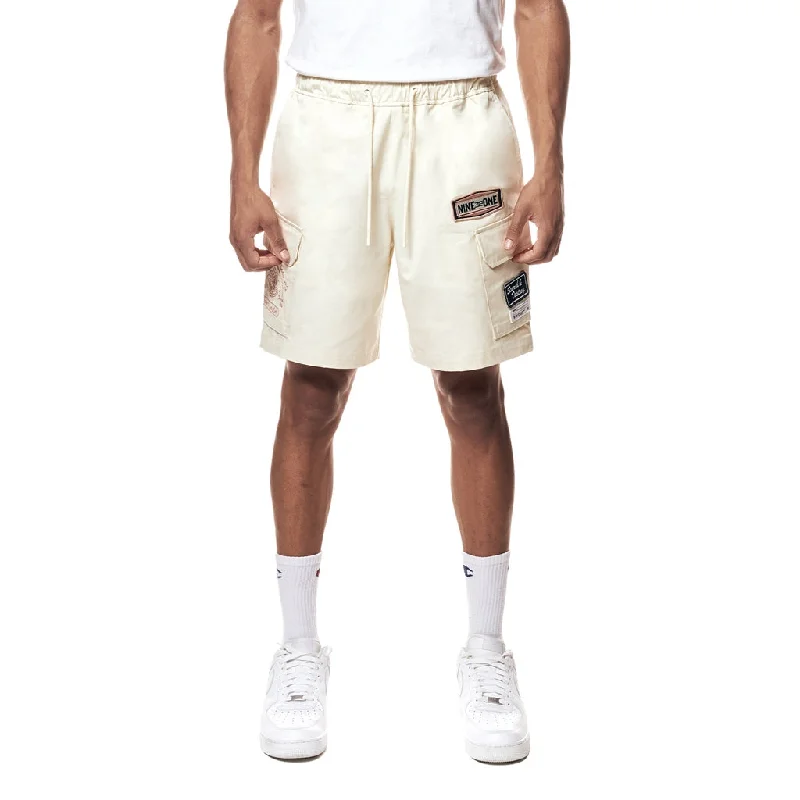 Men's neon - colored athletic shorts for high - visibility workoutsPrinted Twill Workwear Shorts - Ecru Men's neon - colored athletic shorts for high - visibility workoutsPrinted Twill Workwear Shorts - Ecru