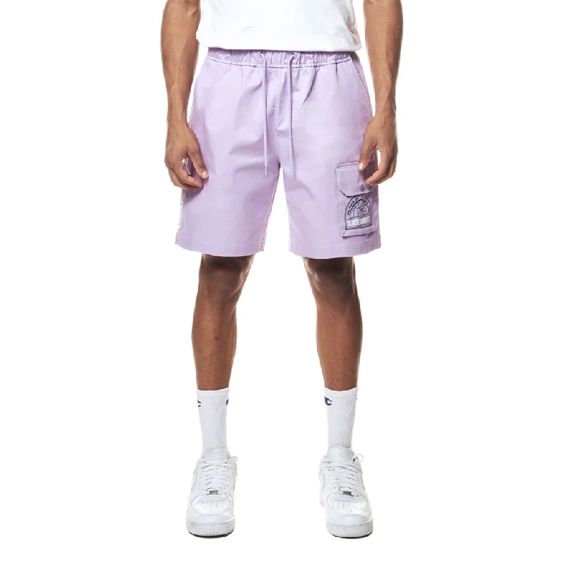 Men's distressed cotton shorts for a bohemian - inspired stylePrinted Twill Workwear Shorts - Dusty Purple Men's distressed cotton shorts for a bohemian - inspired stylePrinted Twill Workwear Shorts - Dusty Purple
