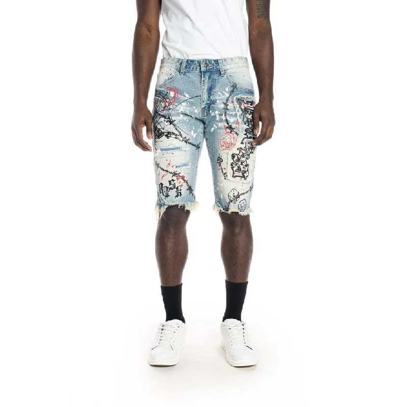 Men's adjustable - length convertible shorts for versatile useScorpion Fashion Jean Shorts - Brighton Blue Men's adjustable - length convertible shorts for versatile useScorpion Fashion Jean Shorts - Brighton Blue