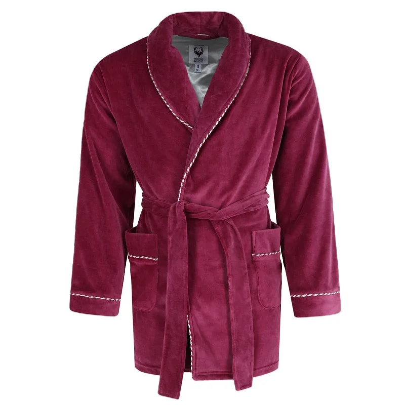 Men's robes with a sherpa - lined hoodAscentix Men's Velour Smoking Jacket with Satin Lining Men's robes with a sherpa - lined hoodAscentix Men's Velour Smoking Jacket with Satin Lining