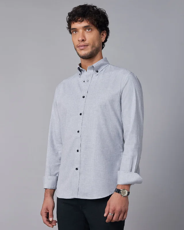 Men's Shearling - Lined Collar Casual Shirts in Brown for a Rustic and Warm AppealBrushed Twill Shirt - Light Grey Men's Shearling - Lined Collar Casual Shirts in Brown for a Rustic and Warm AppealBrushed Twill Shirt - Light Grey