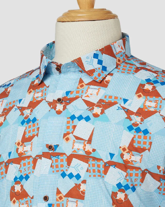 Men's Retro - Style Hawaiian Print Casual Shirts in Bold Patterns for a Tropical VacationLuthai Pattern Town Shirt Men's Retro - Style Hawaiian Print Casual Shirts in Bold Patterns for a Tropical VacationLuthai Pattern Town Shirt