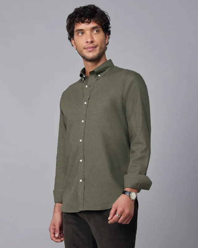 Men's Stretch - Fabric Casual Shirts in Navy Blue for a Comfortable and Flexible FitBrushed Twill Shirt - Green Men's Stretch - Fabric Casual Shirts in Navy Blue for a Comfortable and Flexible FitBrushed Twill Shirt - Green