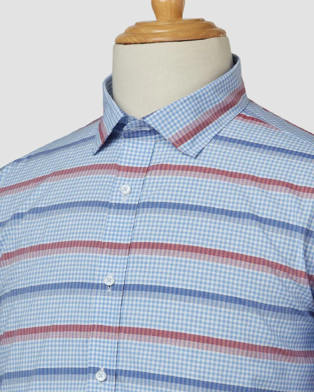 Plus Size Men's Striped Chambray Casual Shirts with a Spread Collar for a Preppy AppearanceSomelos Contra Checked Shirt Plus Size Men's Striped Chambray Casual Shirts with a Spread Collar for a Preppy AppearanceSomelos Contra Checked Shirt