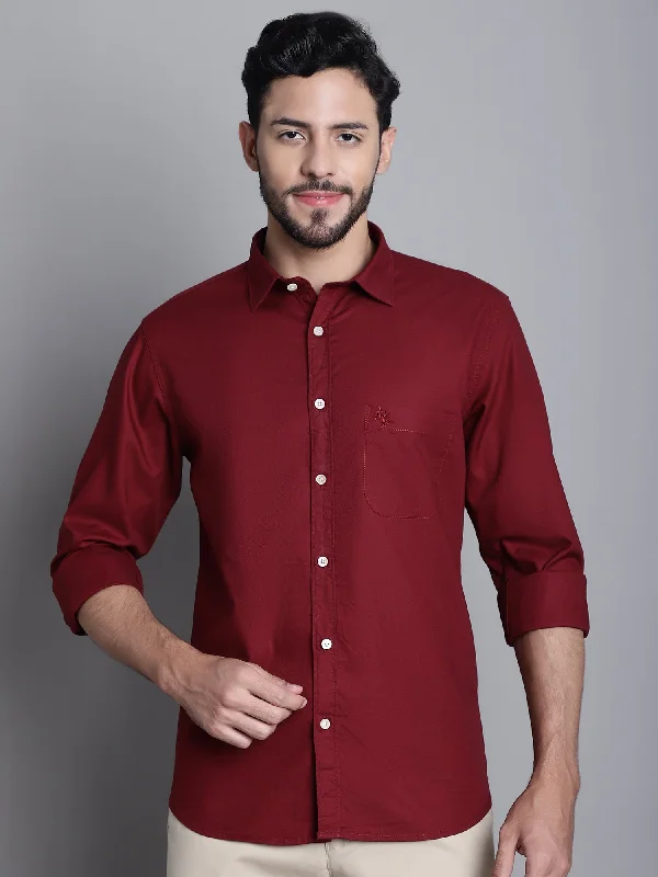 Men's Graphic - Printed Casual Shirts with Pop - Culture References for a Fun and Stylish LookMen's Maroon Casual Self Textured Full Sleeve Shirt Men's Graphic - Printed Casual Shirts with Pop - Culture References for a Fun and Stylish LookMen's Maroon Casual Self Textured Full Sleeve Shirt