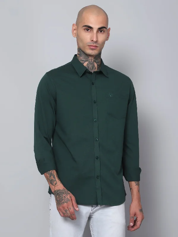 Men's Two - Tone Contrast Panel Casual Shirts in White and Navy for a Stylish and Eye - Catching DesignMen's Bottle Green Casual Knit Jersey Full Sleeve Shirt Men's Two - Tone Contrast Panel Casual Shirts in White and Navy for a Stylish and Eye - Catching DesignMen's Bottle Green Casual Knit Jersey Full Sleeve Shirt
