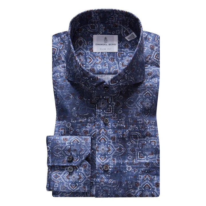 Men's Wrinkle - Resistant Polyester Blend Casual Shirts for Easy Travel and MaintenanceDobby Sport Luxury Shirt SF18195 Dark Blue Men's Wrinkle - Resistant Polyester Blend Casual Shirts for Easy Travel and MaintenanceDobby Sport Luxury Shirt SF18195 Dark Blue