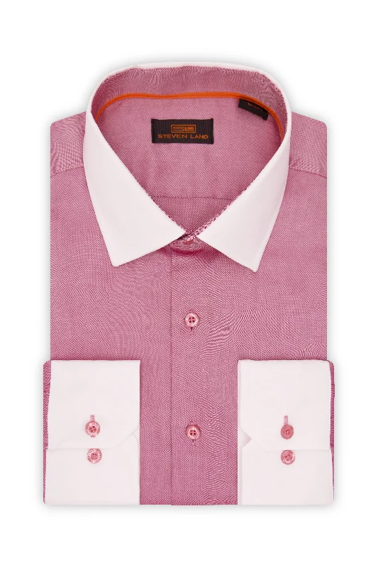 Men's French Cuff Dress Shirts in Charcoal Grey with Mother - of - Pearl Buttons for a Formal OccasionSteven Land | Gerard | Dress shirt Men's French Cuff Dress Shirts in Charcoal Grey with Mother - of - Pearl Buttons for a Formal OccasionSteven Land | Gerard | Dress shirt