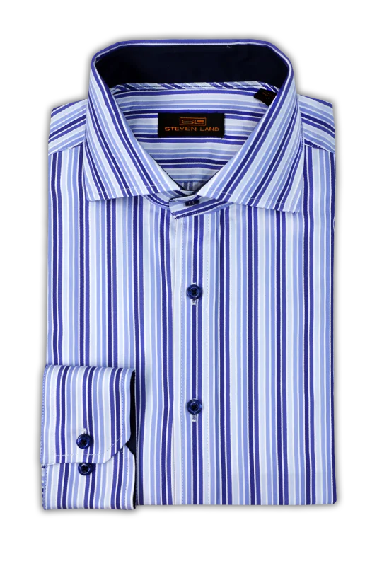 Steven Land Dress Shirt | Frasier | Semi Spread Collar | 80s-Two ply 100% Cotton.