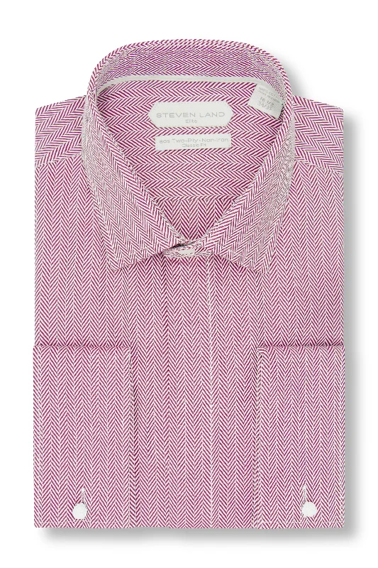 Men's Stretch Fabric Dress Shirts in Tan for a Comfortable and Flexible Fit All Day LongSteven Land |Maxwell| Dress shirt | DS305 | Red Men's Stretch Fabric Dress Shirts in Tan for a Comfortable and Flexible Fit All Day LongSteven Land |Maxwell| Dress shirt | DS305 | Red