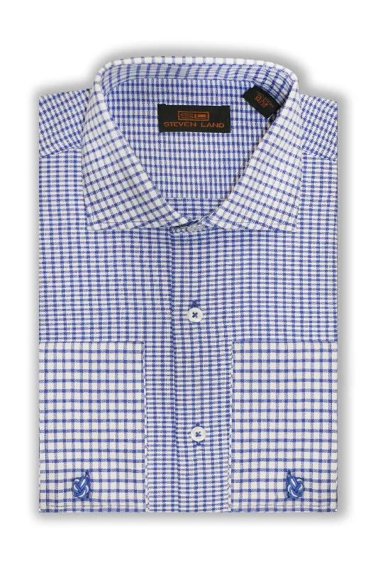 Plus Size Men's Wrinkle - Resistant Polyester Dress Shirts in Black for Easy Travel and MaintenanceSteven Land | Hawthorne | Dress shirt | DS314 | Blue Plus Size Men's Wrinkle - Resistant Polyester Dress Shirts in Black for Easy Travel and MaintenanceSteven Land | Hawthorne | Dress shirt | DS314 | Blue