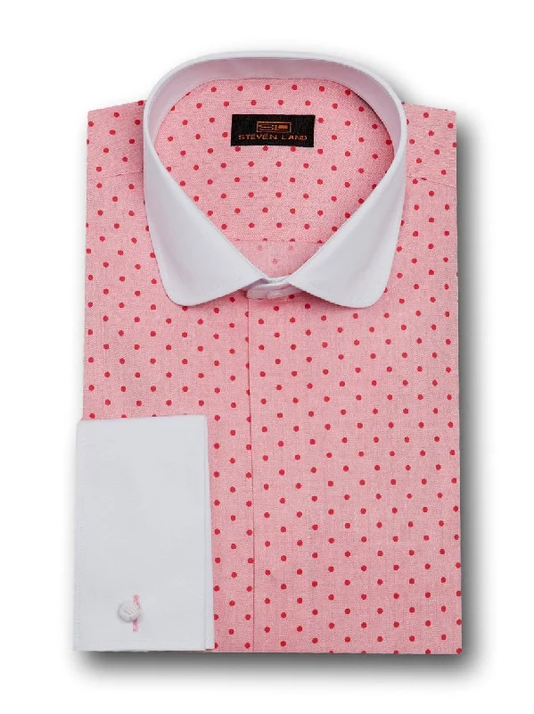 Men's Spread Collar Dress Shirts in Light Pink for a Stylish and Modern Office LookSteven Land | Harmonic Dress Shirt | Classic Fit | Club Collar Men's Spread Collar Dress Shirts in Light Pink for a Stylish and Modern Office LookSteven Land | Harmonic Dress Shirt | Classic Fit | Club Collar