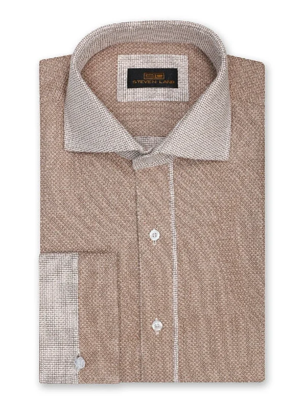 Plus Size Men's Italian - Made Silk Blend Dress Shirts in Navy Blue for a Sophisticated AppealSteven Land | Double Weave Heather Dress Shirt Plus Size Men's Italian - Made Silk Blend Dress Shirts in Navy Blue for a Sophisticated AppealSteven Land | Double Weave Heather Dress Shirt