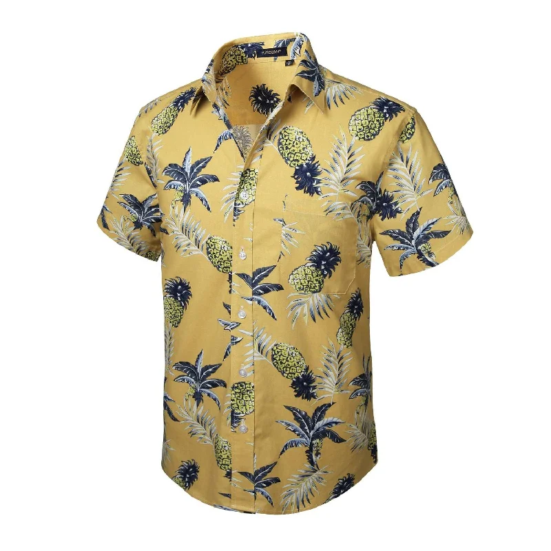 Plus Size Men's Paisley Print Dress Shirts in Burgundy for a Traditional and Elegant LookFunky Hawaiian Shirts with Pocket - YELLOW-2 Plus Size Men's Paisley Print Dress Shirts in Burgundy for a Traditional and Elegant LookFunky Hawaiian Shirts with Pocket - YELLOW-2
