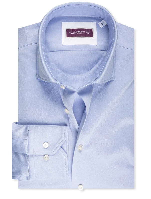 Men's Sustainable Recycled Material Casual Shirts for Eco - Conscious ConsumersCotton Jersey Shirt Blue Men's Sustainable Recycled Material Casual Shirts for Eco - Conscious ConsumersCotton Jersey Shirt Blue