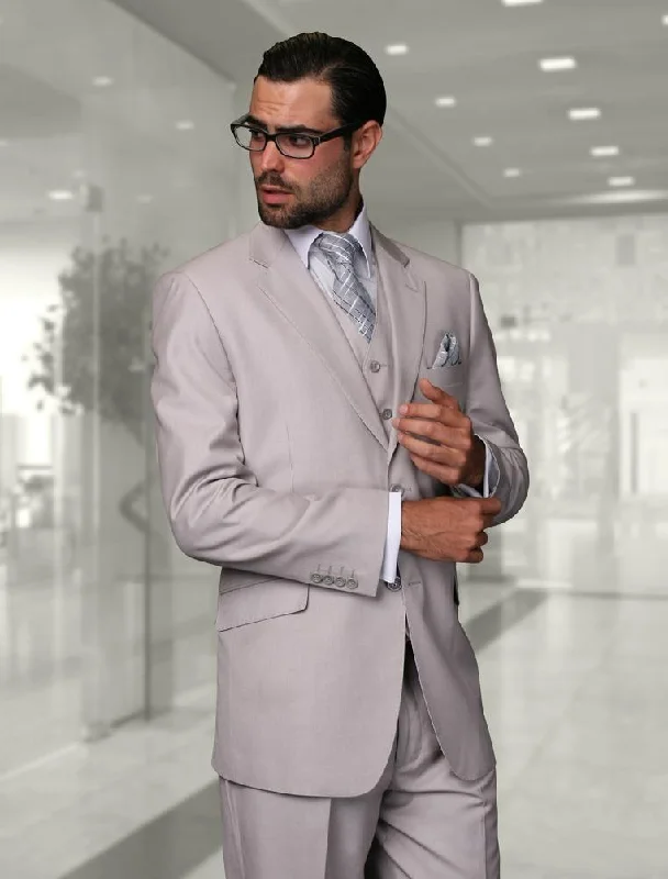 Men's Sustainable Recycled Material Casual Shirts for Eco - Conscious ConsumersMen's 3 Piece Tailored Fit Wool Suit by Statement Color Ash Men's Sustainable Recycled Material Casual Shirts for Eco - Conscious ConsumersMen's 3 Piece Tailored Fit Wool Suit by Statement Color Ash
