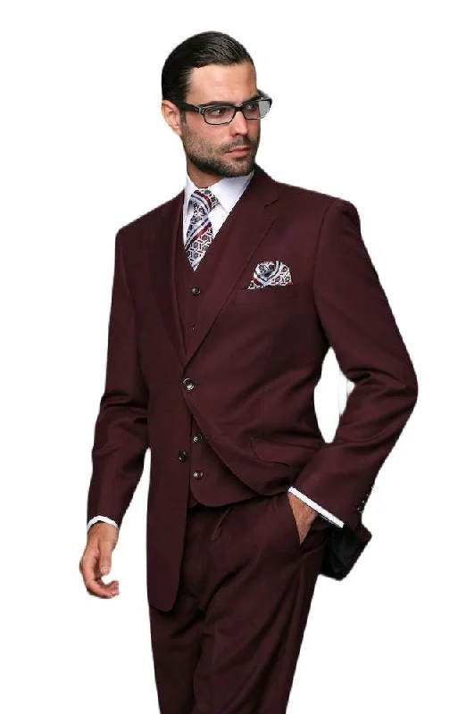 Men's Sustainable Recycled Material Casual Shirts for Eco - Conscious ConsumersMen's 3 Piece Tailored Fit Wool Suit by Statement Color Burgundy Men's Sustainable Recycled Material Casual Shirts for Eco - Conscious ConsumersMen's 3 Piece Tailored Fit Wool Suit by Statement Color Burgundy