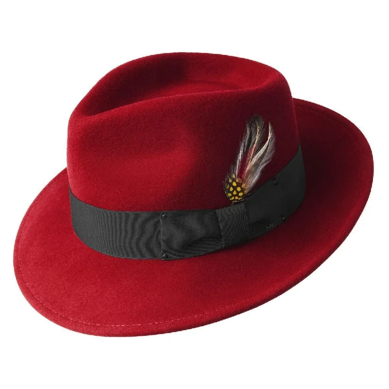 Men's Linen Blend Casual Shirts with Roll - Up Sleeves for a Summer Beach LookMen's Fedora Hat by Bailey of Hollywood Color Red with Black Band Men's Linen Blend Casual Shirts with Roll - Up Sleeves for a Summer Beach LookMen's Fedora Hat by Bailey of Hollywood Color Red with Black Band