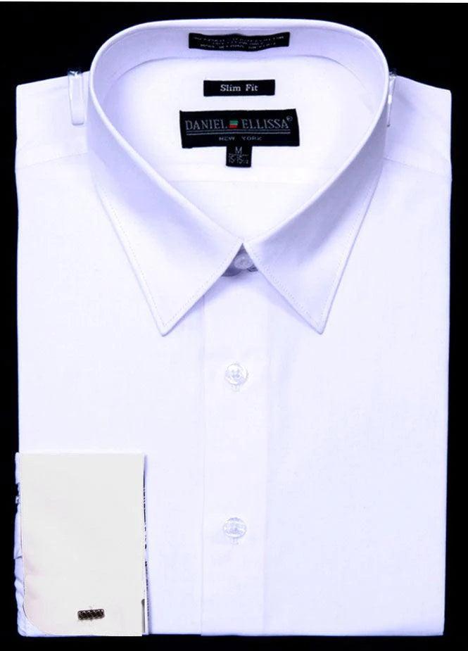 Men's Short - Sleeve Linen Casual Shirts in Light Khaki for a Breathable Summer OptionSlim Fit French Cuff Shirt, White Men's Short - Sleeve Linen Casual Shirts in Light Khaki for a Breathable Summer OptionSlim Fit French Cuff Shirt, White