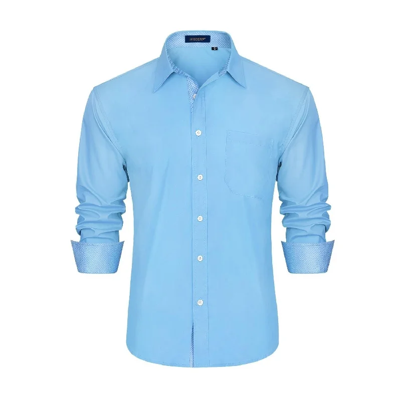 Plus Size Men's Patterned Dress Shirts in Subtle Checks for a Smart - Casual Office EnsembleMen's Patchwork Dress Shirt with Pocket - BLUE Plus Size Men's Patterned Dress Shirts in Subtle Checks for a Smart - Casual Office EnsembleMen's Patchwork Dress Shirt with Pocket - BLUE