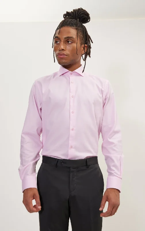 Men's Moisture - Wicking Dress Shirts in Charcoal for a Cool and Dry Feeling at WorkPure Cotton French Placket Spread Collar Dress Shirt - White Pink Oxford Men's Moisture - Wicking Dress Shirts in Charcoal for a Cool and Dry Feeling at WorkPure Cotton French Placket Spread Collar Dress Shirt - White Pink Oxford